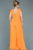 Robe de Soirée Grande Taille Mousseline Orange ABT082