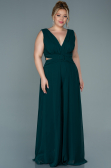 Robe de Soirée Grande Taille Mousseline Émeraude ABT082
