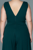 Robe de Soirée Grande Taille Mousseline Émeraude ABT082