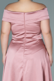 Robe De Soirée Grande Taille Satin Longue Pelure D'oignon ABU2355