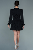 Robe de Cérémonie Courte Satin Noir ABK1561