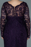 Robe Grande Taille Lacé Longue Violet ABU1574