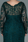 Robe Grande Taille Lacé Longue Émeraude ABU1574