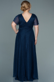 Robe De Soirée Grande Taille Longue Bleu Marine ABU2310