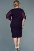 Robe de Soirée Grande Taille Midi Violet ABK1567