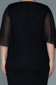 Robe de Soirée Grande Taille Midi Noir ABK1567