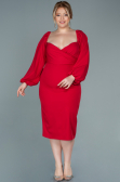 Robe Grande Taille Midi Rouge ABK930