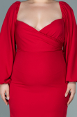 Robe Grande Taille Midi Rouge ABK930