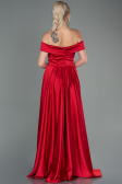 Robe de Soirée Longue Satin Rouge ABU2750
