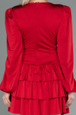Robe de Cérémonie Courte Satin Rouge ABK1561