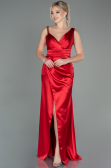 Robe de Soirée Longue Satin Rouge ABU2771