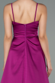 Robe De Soirée Satin Longue Prune ABU2375