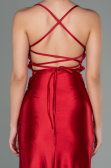 Robe de Soirée Longue Satin Rouge ABU2800