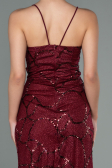 Robe de Soirée Longue Rouge Bordeaux ABU2803