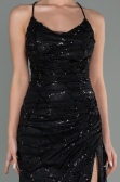 Robe de Soirée Longue Noir ABU2803