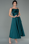 Robe de Cérémonie Midi Satin Émeraude ABK1586