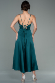Robe de Cérémonie Midi Satin Émeraude ABK1586