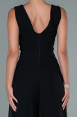 Robe de Cérémonie Mousseline Noir ABT075