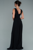 Robe de Cérémonie Mousseline Noir ABT075