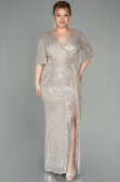 Robe de Soirée Grande Taille Longue Squameuse Vison ABU2796