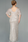 Robe de Soirée Grande Taille Longue Squameuse Vison ABU2796
