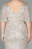 Robe de Soirée Grande Taille Longue Squameuse Vison ABU2796