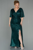 Robe de Soirée Grande Taille Longue Squameuse Émeraude ABU2796