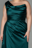 Robe de Soirée Grande Taille Longue Satin Émeraude ABU2531