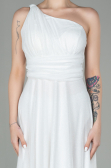 Robe de Soirée Longue Blanc ABU2834