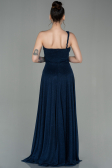 Robe de Soirée Longue Bleu Marine ABU2834