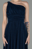 Robe de Soirée Longue Bleu Marine ABU2834