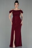 Robe de Soirée Longue Rouge Bordeaux ABU2835