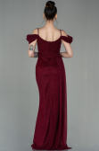 Robe de Soirée Longue Rouge Bordeaux ABU2835