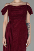 Robe de Soirée Longue Rouge Bordeaux ABU2835