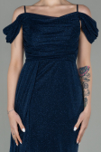 Robe de Soirée Longue Bleu Marine ABU2835