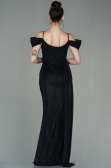 Robe de Soirée Longue Noir-Argent ABU2835