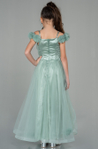 Robe de Soirée Enfants Longue Menthe ABU2452