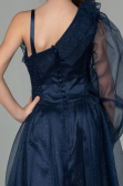 Robe de Soirée Enfants Longue Bleu Marine ABU2453