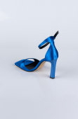 Chaussure de soirée Satin Bleu Saxe AB700