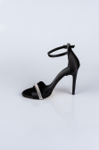 Chaussure de soirée Satin Noir AB702