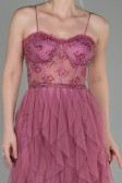 Robe De Soirée Longue Couleur Rose ABU2822