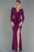 Robe De Soirée Longue Couleur Cerise ABU2804