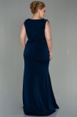 Robe de Soirée Grande Taille Longue Bleu Marine ABU2854