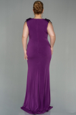Robe de Soirée Grande Taille Longue Prune ABU2854