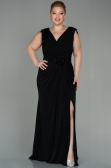 Robe de Soirée Grande Taille Longue Noir ABU2854