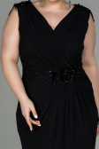Robe de Soirée Grande Taille Longue Noir ABU2854