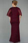 Robe de Soirée Grande Taille Longue Rouge Bordeaux ABU2857