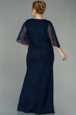 Robe de Soirée Grande Taille Longue Bleu Marine ABU2857