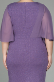 Robe de Soirée Grande Taille Longue Lavande ABU2857