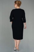 Robe de Soirée Grande Taille Midi Noir ABK1621